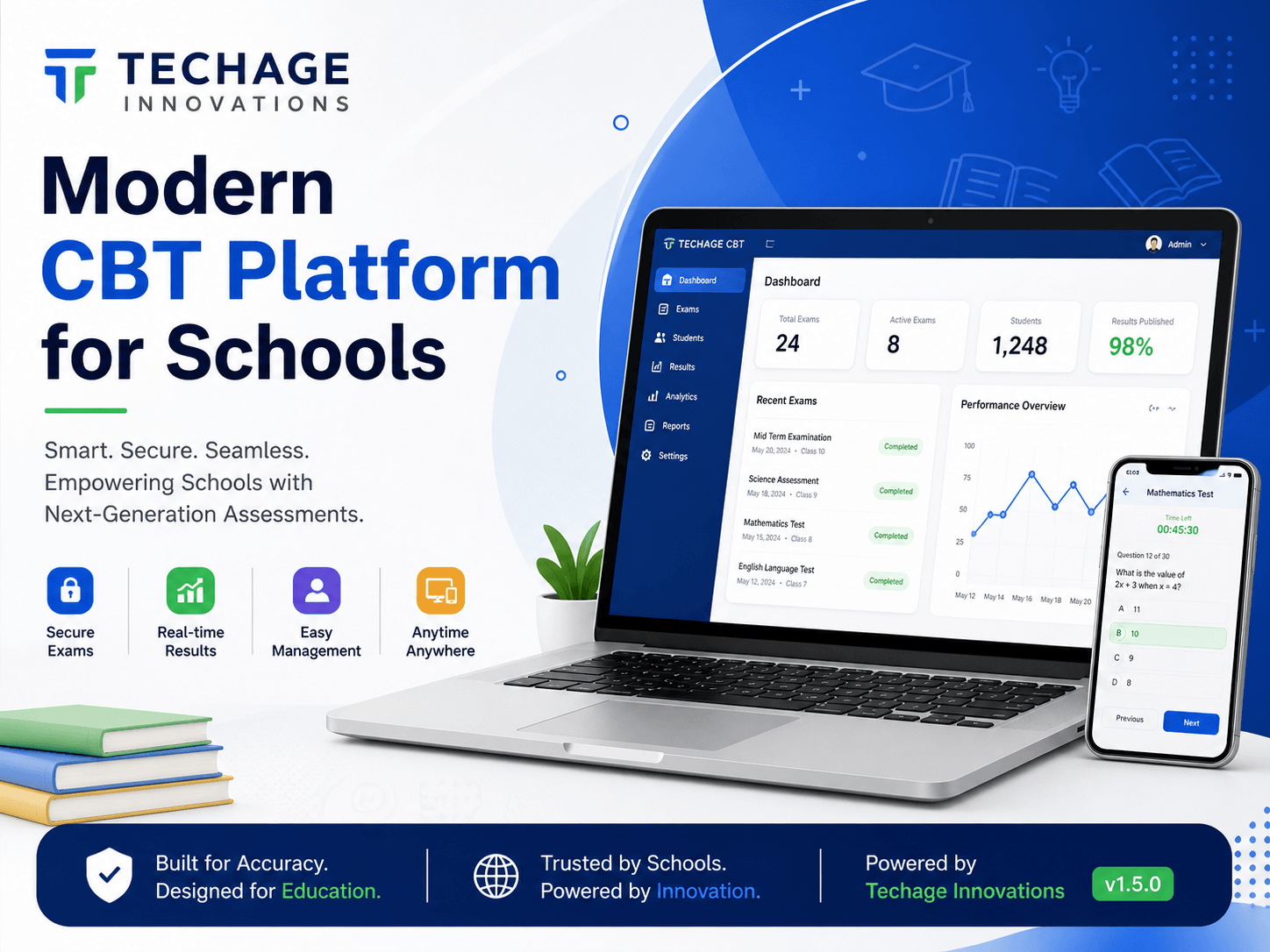 TechAge CBT Platform Dashboard - Computer Based Testing Interface